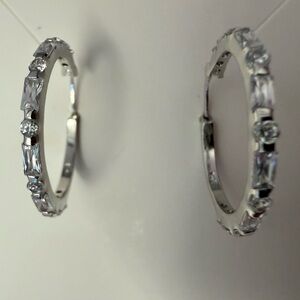 Silver hoop earrings
